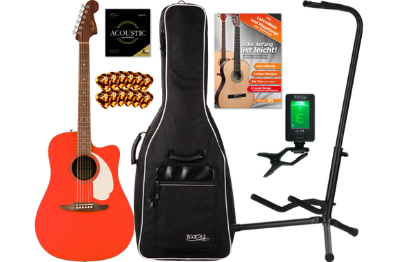 Fender California Standard Redondo CE Fiesta Red Set de Inicio image 1