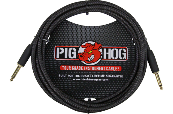 Pig Hog "Black Woven" Instrumentkabel 3m image 1