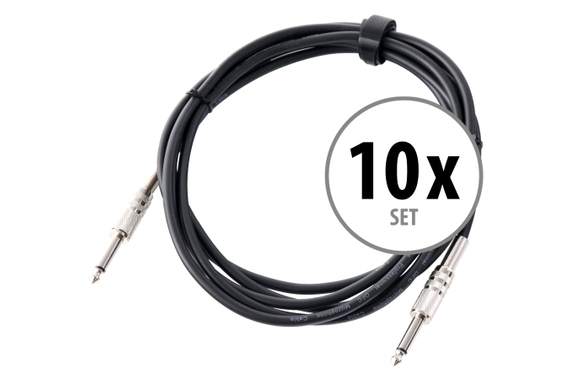 Pronomic Instrumentenkabel / Klinkenkabel 3 m 10x Set image 1
