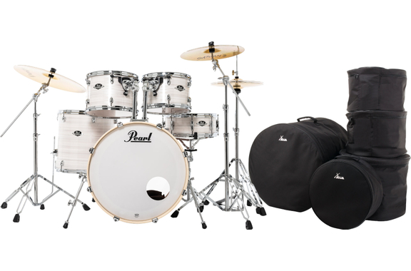 Pearl Export EXX725BR/C777 Drumkit Slipstream White Set mit Taschen image 1