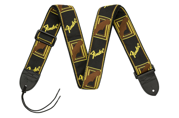 Fender Strap 2" Monogramm Black/Yellow/Brown image 1