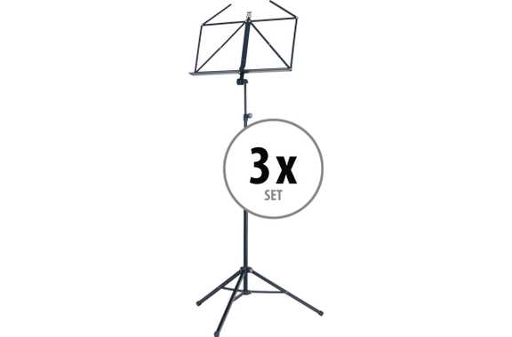 K&M 10065 Muziekstandaard Zwart 3x Set image 1