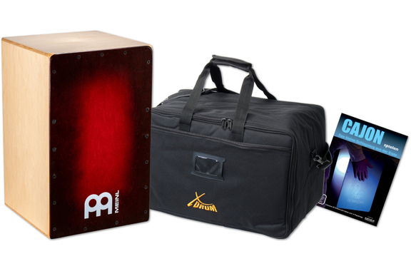 Meinl Percussion Snarecraft Series Snare Cajon 100 Édition Spéciale Red Burst Set image 1