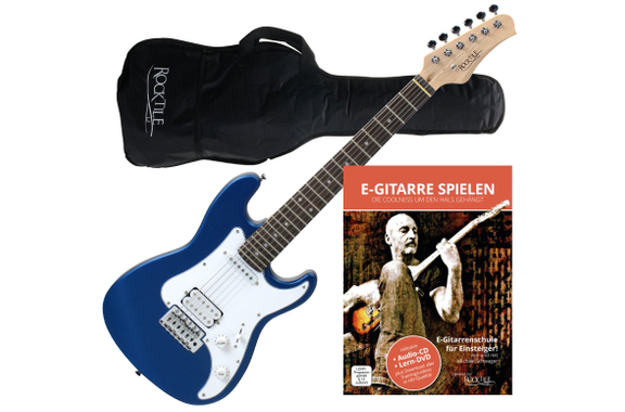 Rocktile Sphere Junior Electric Guitar 3/4 Blue + Guitar School image 1
