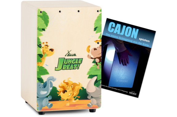 XDrum KC-37JB Kinder-Cajon "Jungle Beat" Set mit Schule image 1