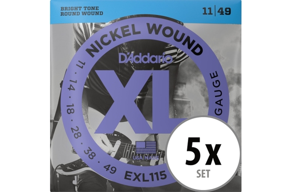 D'Addario EXL115 Medium — Lot de 5 image 1