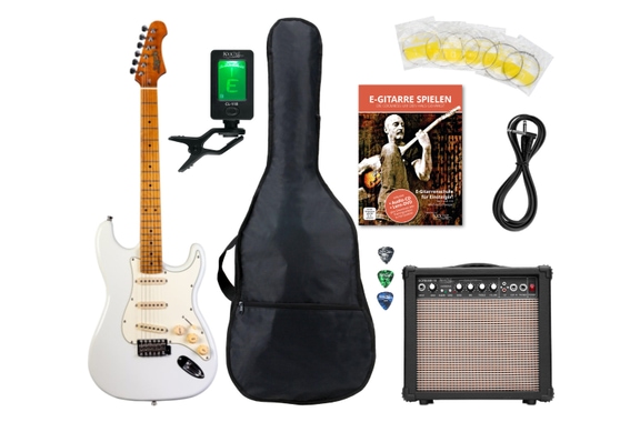 Jet Guitars JS300 Set Guitare Électrique Blanche image 1