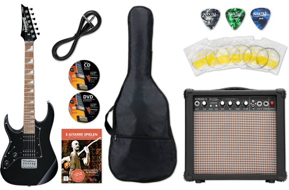 Ibanez GRGM21L-BK Micro E-Guitar LH Starter Set image 1