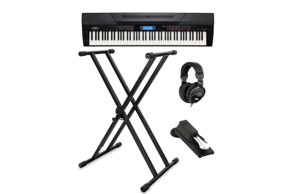 Classic Cantabile SP-250 BK Stagepiano nero Set incl. supporto, cuffie e pedale image 1