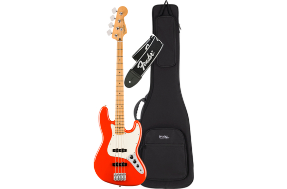 Fender Player II Jazz Bass MN Coral Red Set image 1