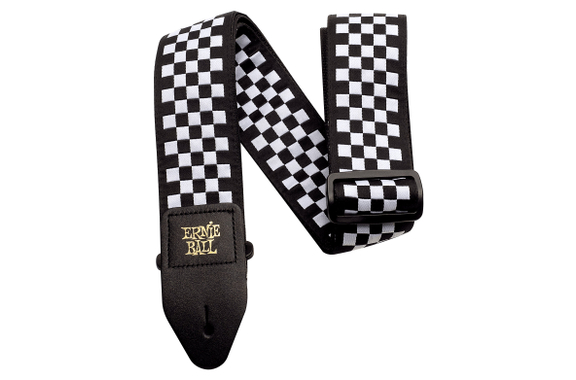 Ernie Ball 4149 Classic Jaquard Strap Black & White Checkered image 1
