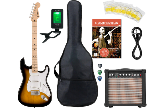 Squier Sonic Stratocaster 2-Color Sunburst Starter Set image 1