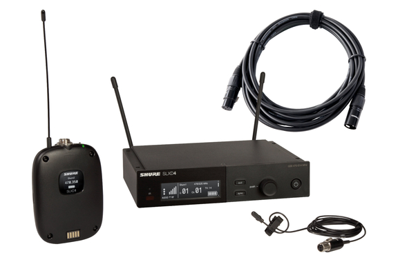 Shure SLXD14E/DL4B-S50 Duraplex Ensemble Micro HF Lavalier avec Câble XLR image 1