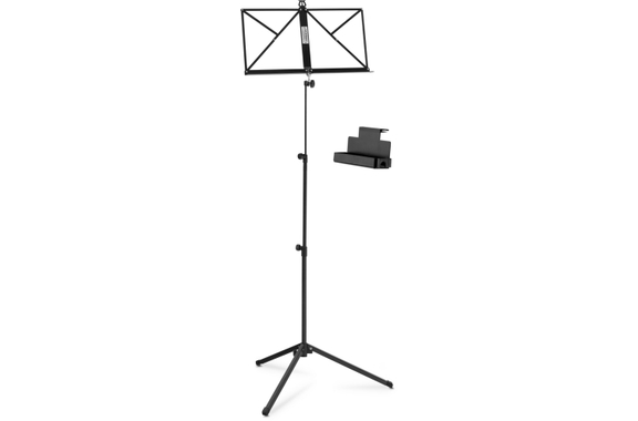 Classic Cantabile 100 Music Stand Medium Black Set incl. Storage Box image 1
