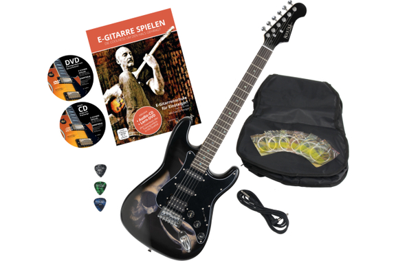 Rocktile Pro ST60-SK Guitarra Eléctrica Skull Set con Accesorios image 1