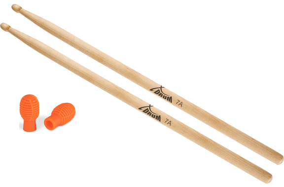 XDrum 7A Wood Drumsticks Practice Tip Set image 1