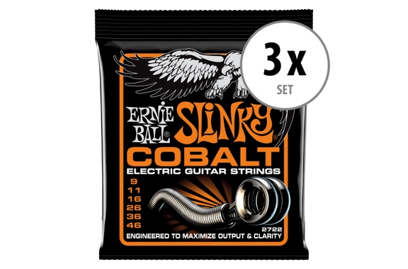 Ernie Ball 2722 Slinky Cobalt Hybrid 3x Set image 1