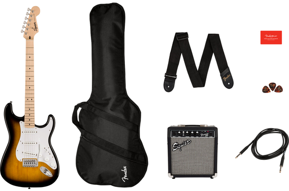 Squier Sonic Stratocaster Pack 2-Color Sunburst image 1