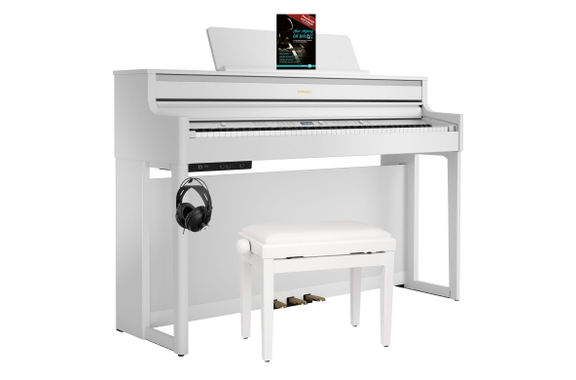 Roland HP704-WH Digitalpiano Set Weiß matt Set image 1