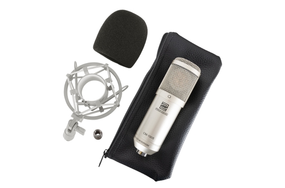 Pronomic CM-100S Studio Großmembranmikrofon inkl. Spinne & Windschutz Silber  - Retoure (Zustand: sehr gut) image 1