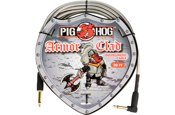 Pig Hog "Armor Clad" Instrumentenkabel 6m Winkel image 1