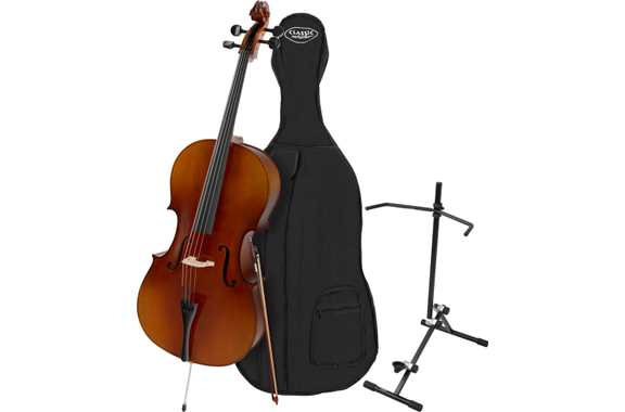 Classic Cantabile Student Cello 4/4 Ständer Set image 1