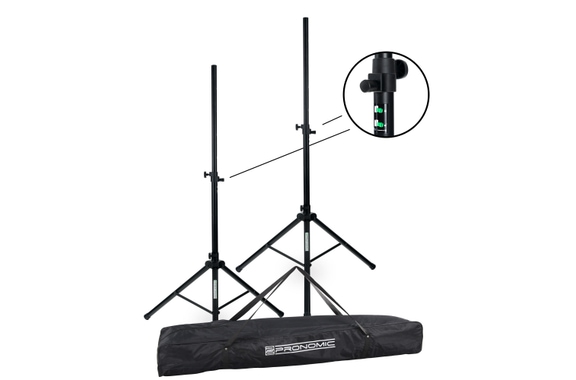 Pronomic SPS-2A Pieds d’Enceinte Alu avec Verrouillage 2x Set avec Sac image 1