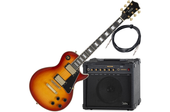 Rocktile Pro L-200OHB Guitarra Eléctrica Orange Honey Burst Set AK30A image 1