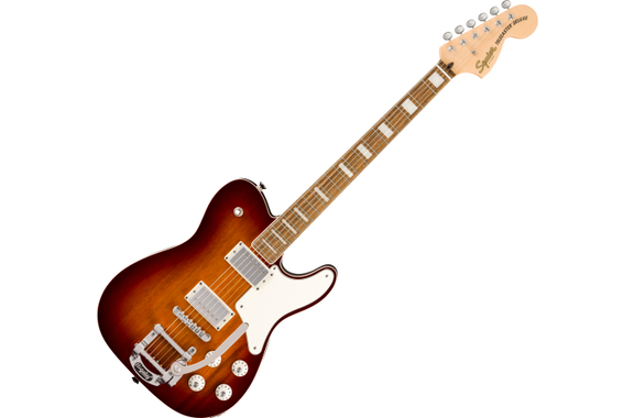 Squier Paranormal Troublemaker Telecaster Deluxe Bigsby Honey Sunburst image 1