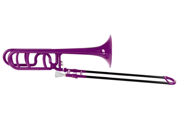 Classic Cantabile MardiBrass Kunststof Bb/F-kwarttrombone paars image 1