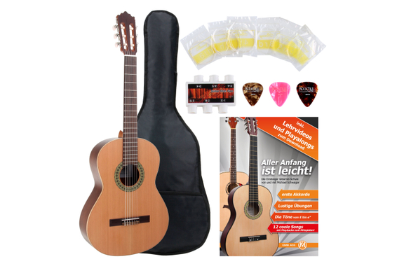 Antonio Calida GC201S 7/8 Guitare Classique Set Débutant avec Ensemble Accessoires 5 Pièces image 1