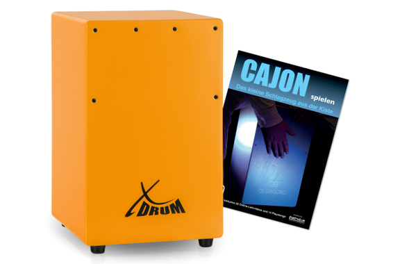 XDrum KC-37OG Cajón Infantil Naranja Set con Escuela image 1