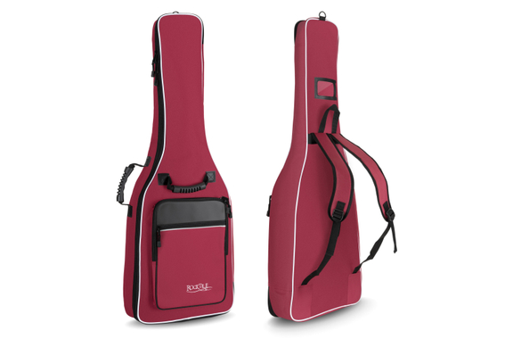 Rocktile Klassik-Gitarrentasche - gepolstert mit Rucksackgarnitur Weinrot image 1