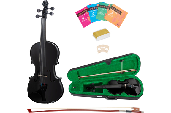 Classic Cantabile VP-100BK 4/4 Violinenset Schwarz image 1