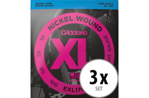 D'Addario EXL170 Regular Light 3x Set image 1