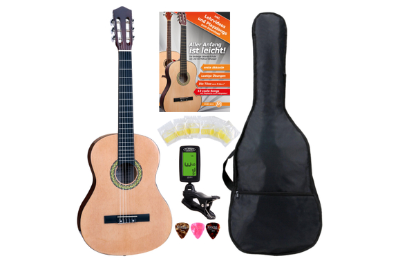 Classic Cantabile AS-861 Chitarra Classica 7/8 Starter-Set - Reso (Condizione: Molto Buona) image 1