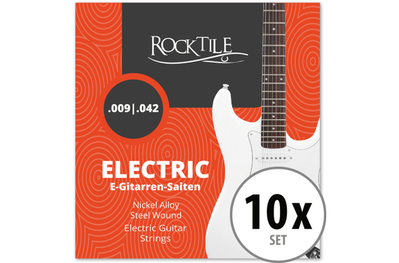 Cuerdas Rocktile para Guitarras Eléctricas Super Light Paquete de 10 image 1