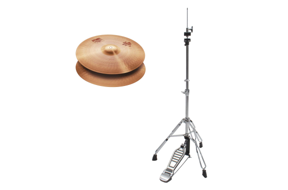 Paiste 2002 14" Medium Hi-Hat + HiHat Maschine SET image 1