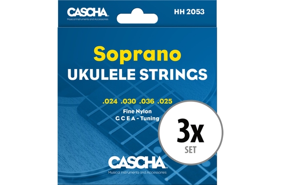 Cascha 2053 Soprano Ukulele Strings 3x Set image 1