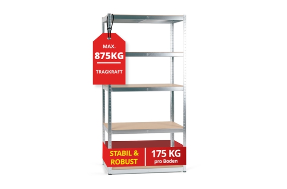 Étagère Stagecaptain Heavyrack avec Tablettes en Bois, max. 875 kg image 1