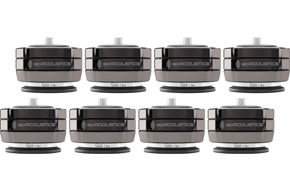 IsoAcoustics Gaia 3 Neo Dark Chrome Desacopladores — Set de 8 image 1