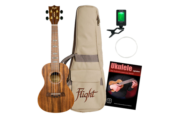 Flight DUC440 Acacia Konzert Ukulele Set image 1