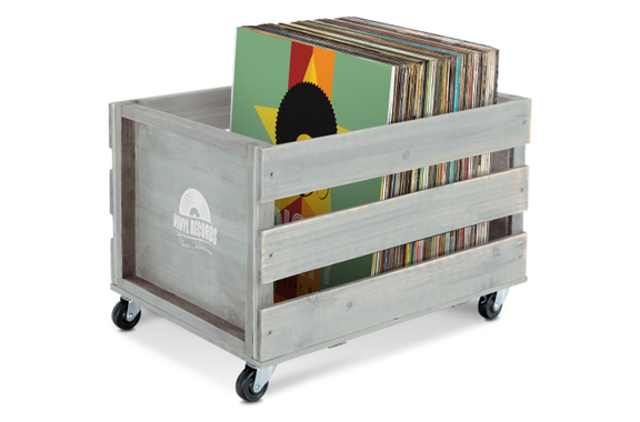 Stagecaptain SPK-100 GY Schallplattenkiste "Emil" Grau  - Retoure (Verpackungsschaden) image 1