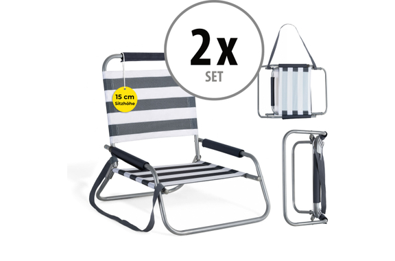 Stagecaptain CS-51 Strandstoel Klapstoel met Schouderriem 2x Set image 1
