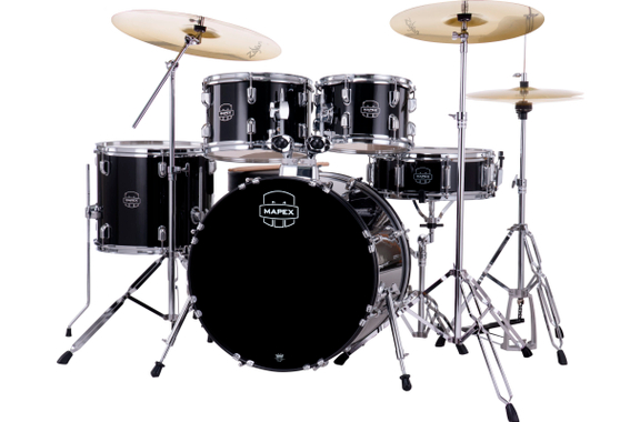 Mapex Comet Pro Pack Fusion Drum Kit Dark Black image 1