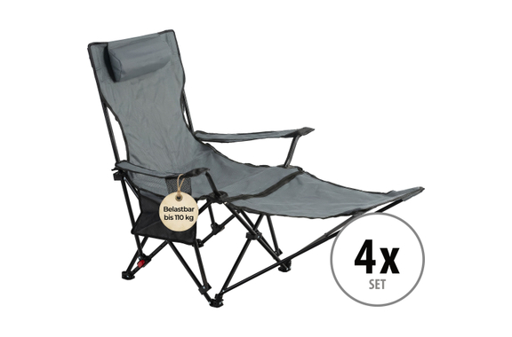 Stagecaptain CSF-600 MKII Nick Sillón De Camping Con Reposapiés 4x Set image 1
