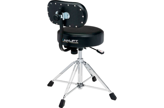 DW 9100AL Airlift Round Top Drum Throne with Backrest image 1