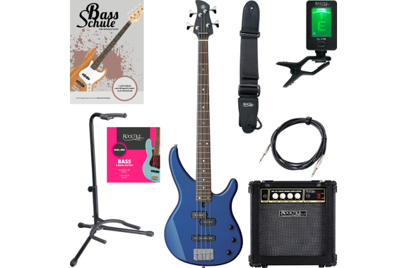 Yamaha TRBX174 E-Bass Dark Blue Metallic Set image 1