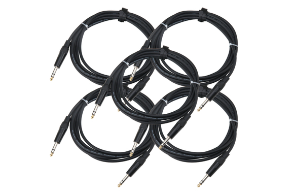 Pronomic Stage INSTS-3 Câble Jack 3 m Stéréo Lot de 5 image 1