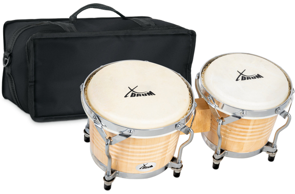 Set XDrum Bongos Pro Natur incl. Bolsa para Bongos image 1